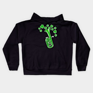 St Patrick's Day Tenor Horn Teacher Brass Player Kids Hoodie